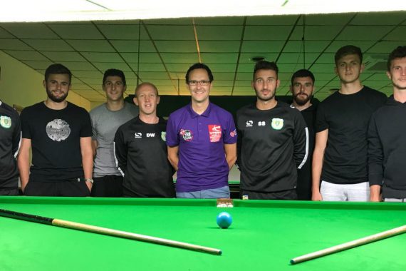 Bob Hill with Yeovil players