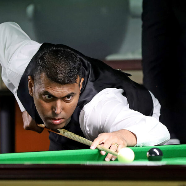 Deepak Bala plays a shot.