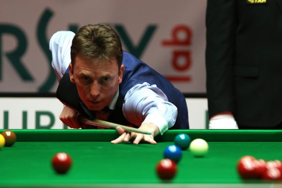 Ken Doherty plays snooker