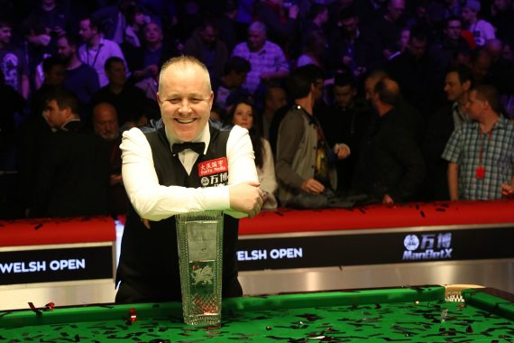 John Higgins with Welsh Open trophy