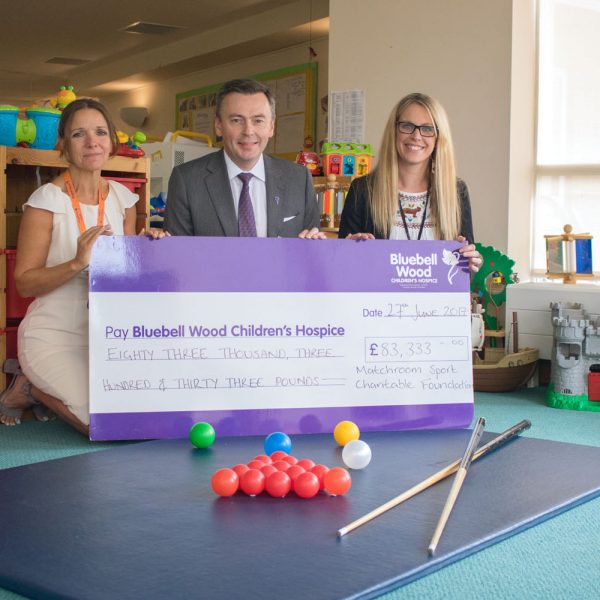 Jason Ferguson presenting cheque