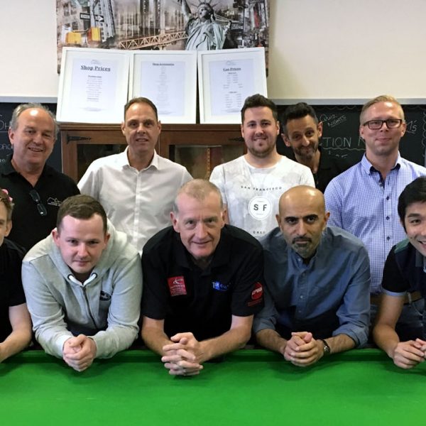 Photo of Steve Davis with coaches