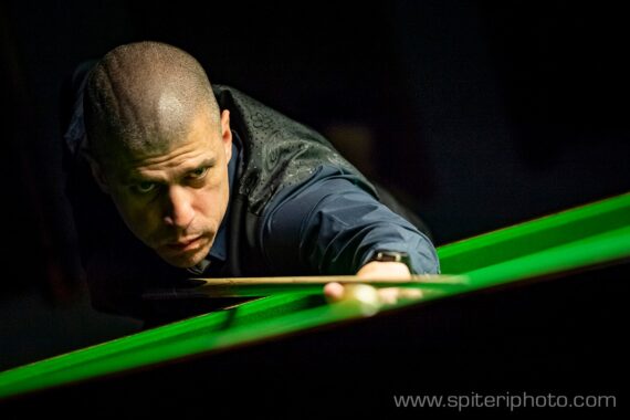 Steve Mifsud plays a shot.